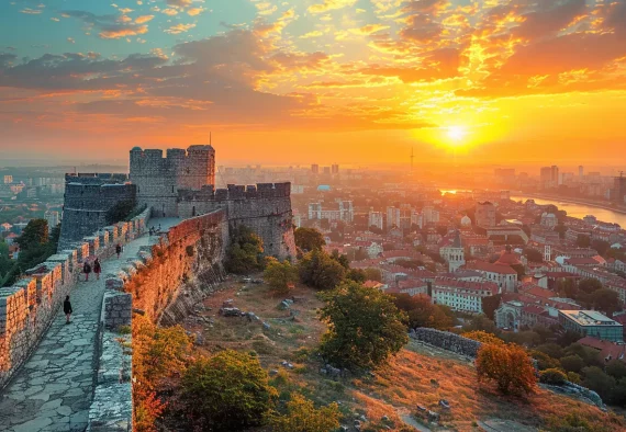 phofstet_The_historic_Belgrade_Fortress_at_sunset_Serbia_with_t_f39ea5be-af79-4371-9664-2b2d891ebbba